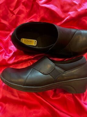 Clarks Black Slip-On Women's Comfort Mules